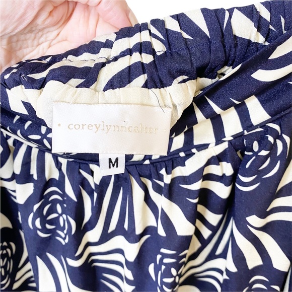 Corey Lynn Calter Navy Blue & White Skirt Medium - Picture 4 of 6